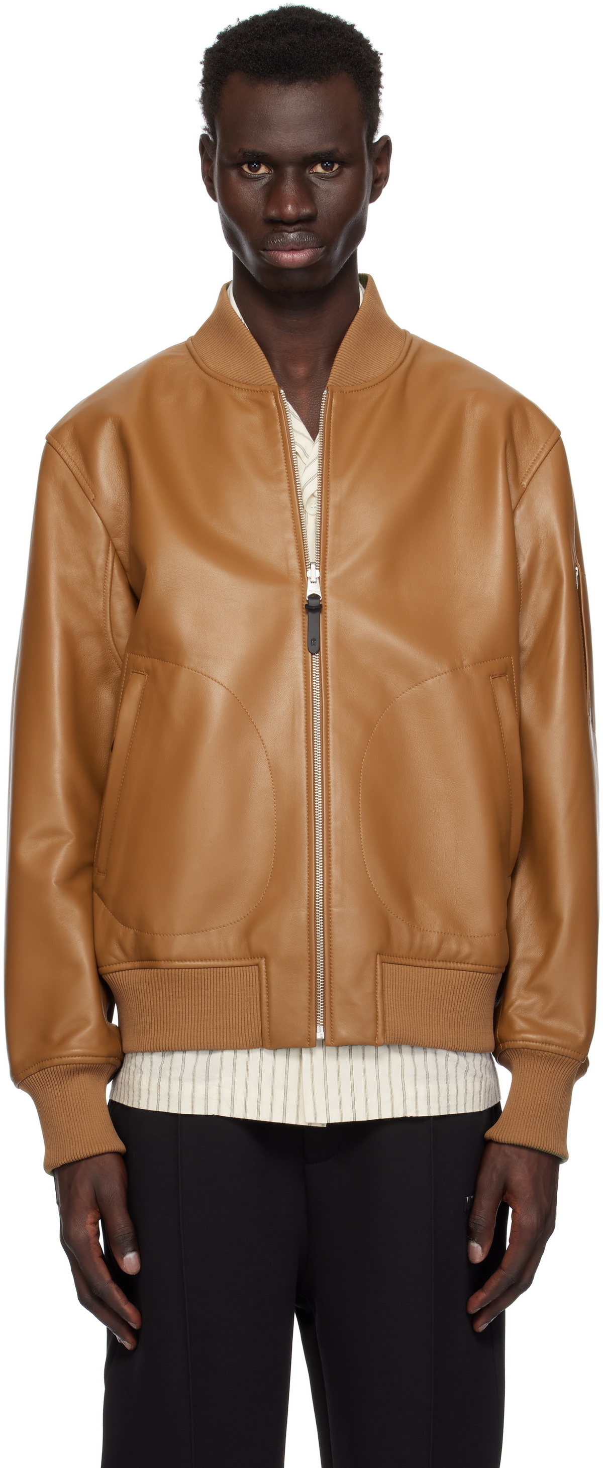 MACKAGE Tan & Khaki Easton-SA Reversible Leather Jacket
