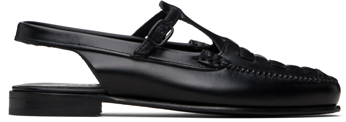 HEREU Black Roqueta Loafers