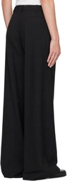 BAMBOU ROGER KWONG Black Wool Suiting Adjustable Trousers