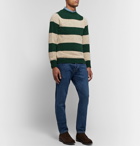 Drake's - Striped Wool Sweater - Green