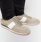 TOM FORD - Orford Leather-Trimmed Suede Sneakers - Men - Beige