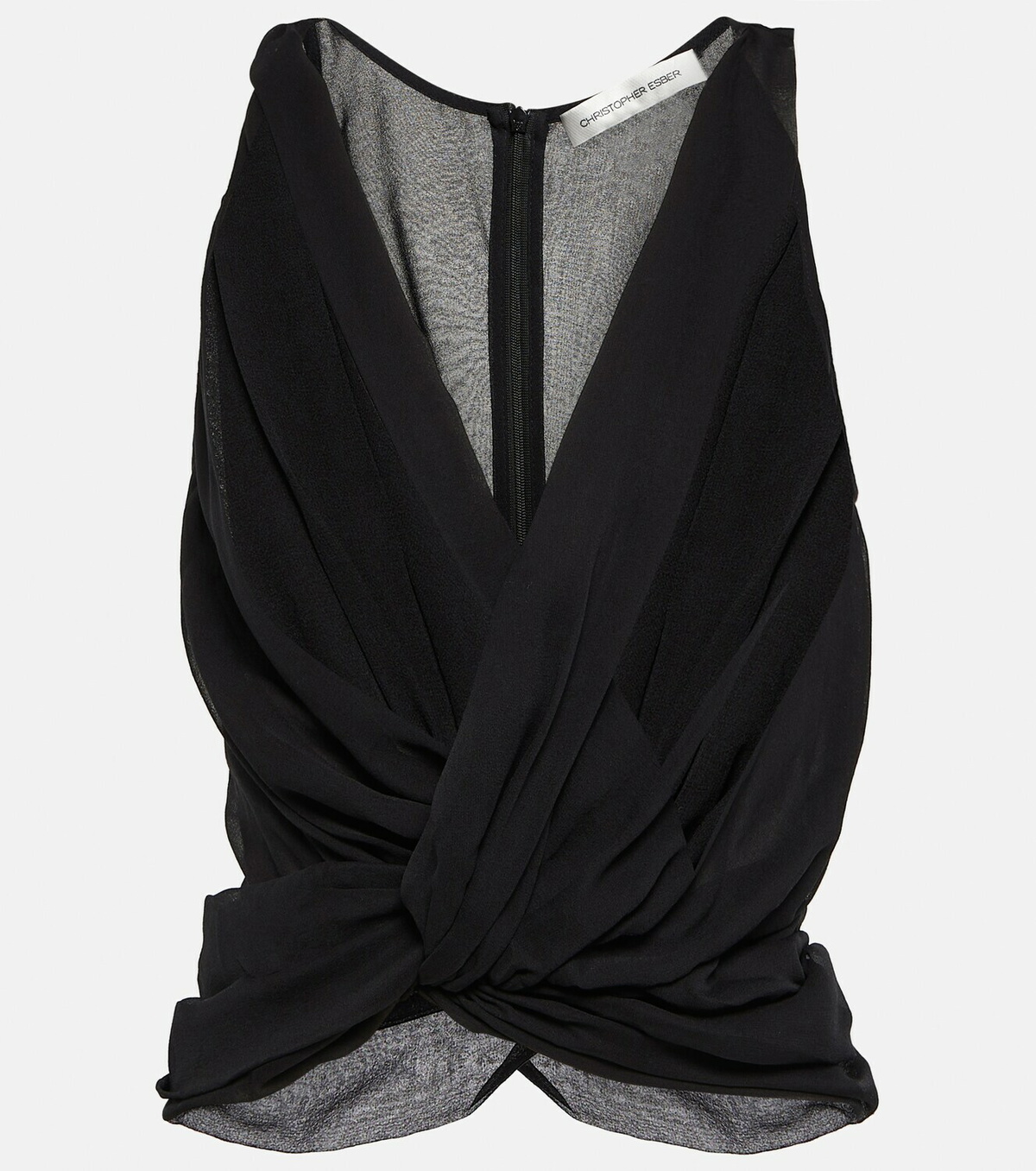 Christopher Esber Draped silk top