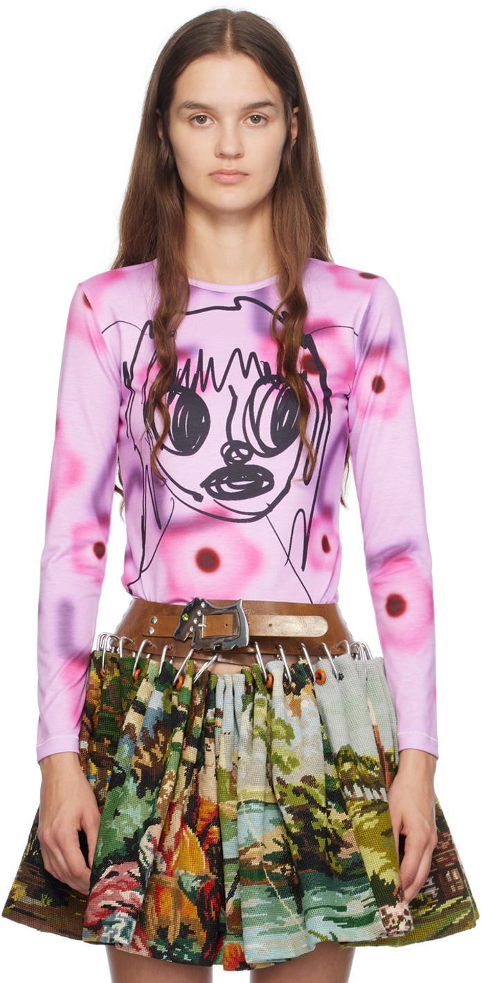 Chopova Lowena Pink Cl Girl Long Sleeve T-Shirt Chopova Lowena