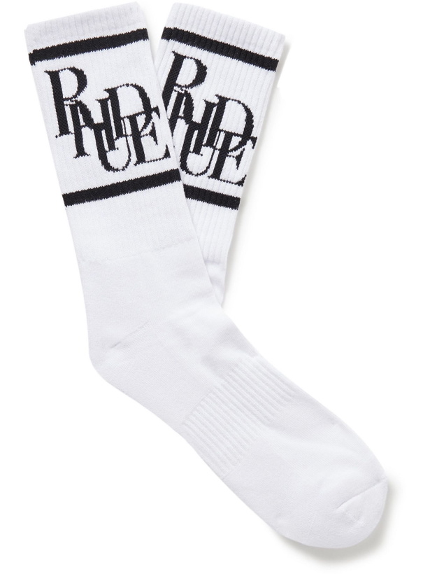 Photo: Rhude - Ribbed Logo-Jacquard Cotton-Blend Socks