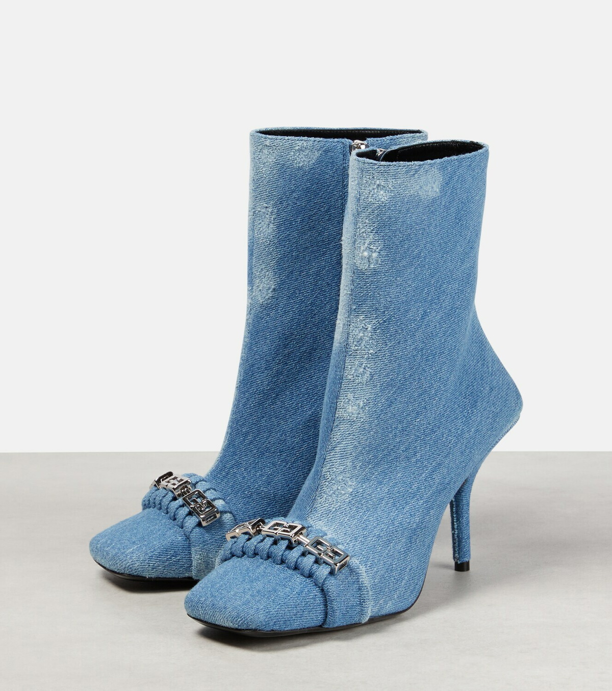 Givenchy - G Woven denim ankle boots Givenchy