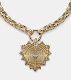 Foundrae Heart Love Medium 18kt gold chain bracelet with diamonds