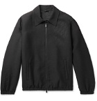 Fendi - Wool and Silk-Blend Jacquard Bomber Jacket - Black