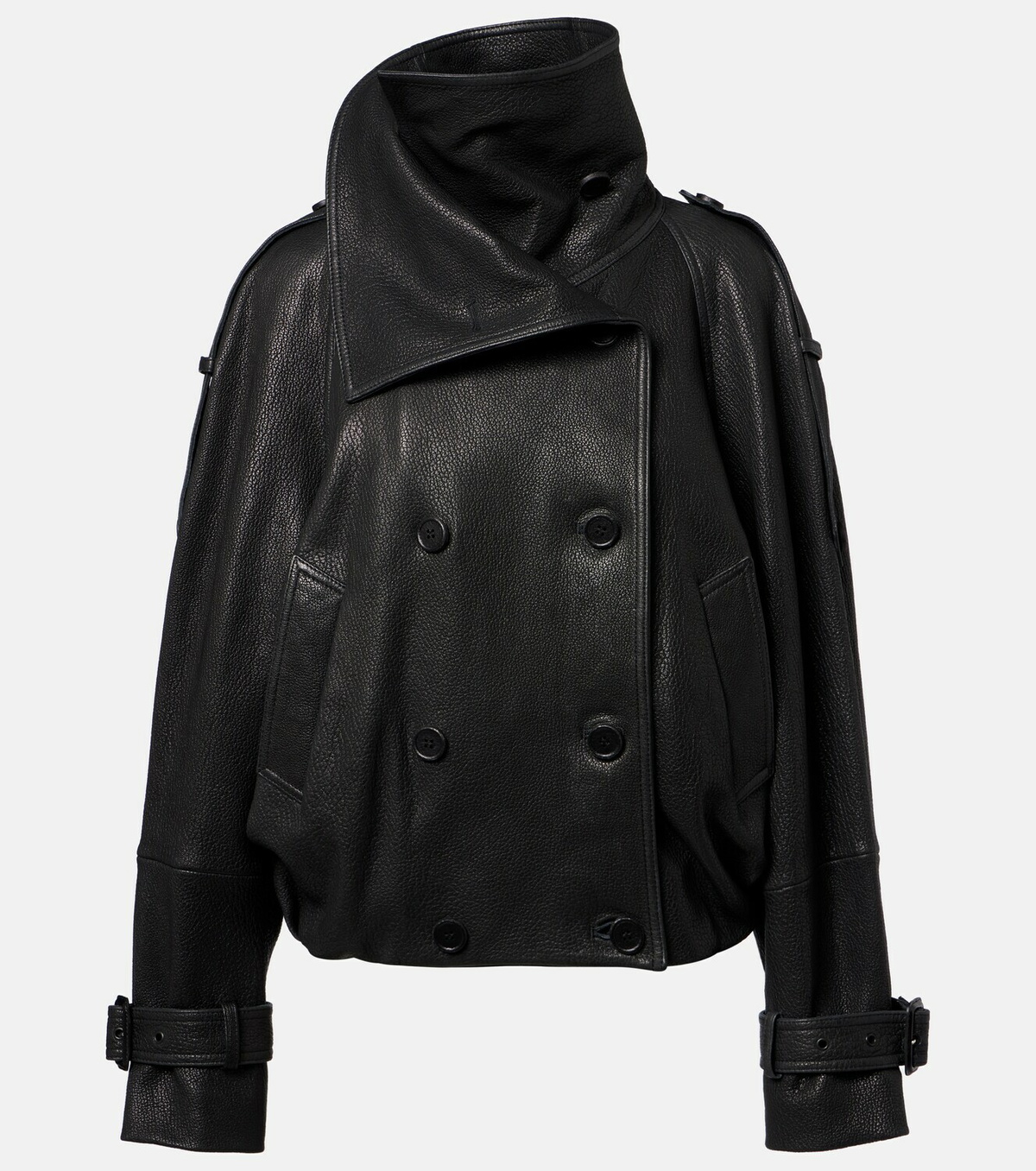 Acne Studios Double-breasted leather jacket