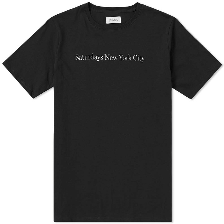 Photo: Saturdays NYC Logo Tee Black