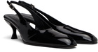 MARIE ADAM-LEENAERDT Black Slingback 40mm heels