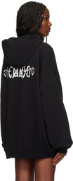 032c Black 'SOS' Bubble Hoodie