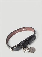 Alexander McQueen - Single Wrap Leather Bracelet in Black