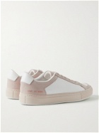 COMMON PROJECTS - Retro '70s Nubuck-Trimmed Perforated Leather Sneakers - White