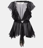 Chloé Ruffled silk chiffon top