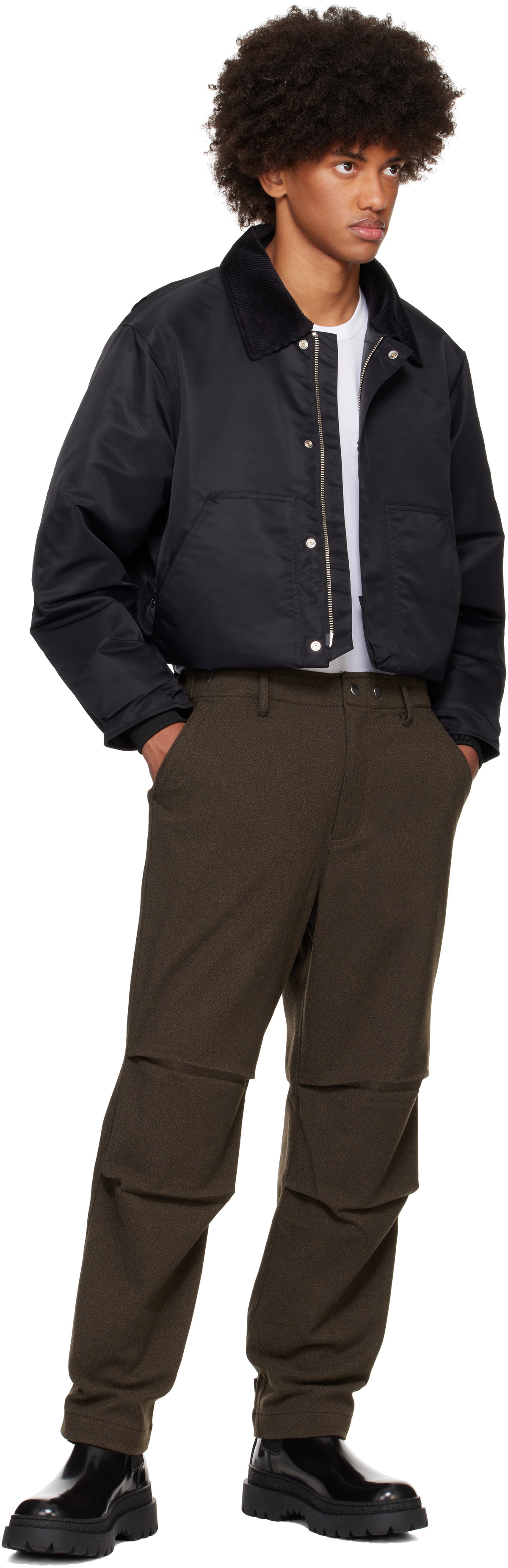 Karmuel Young Black Square Padded Jacket