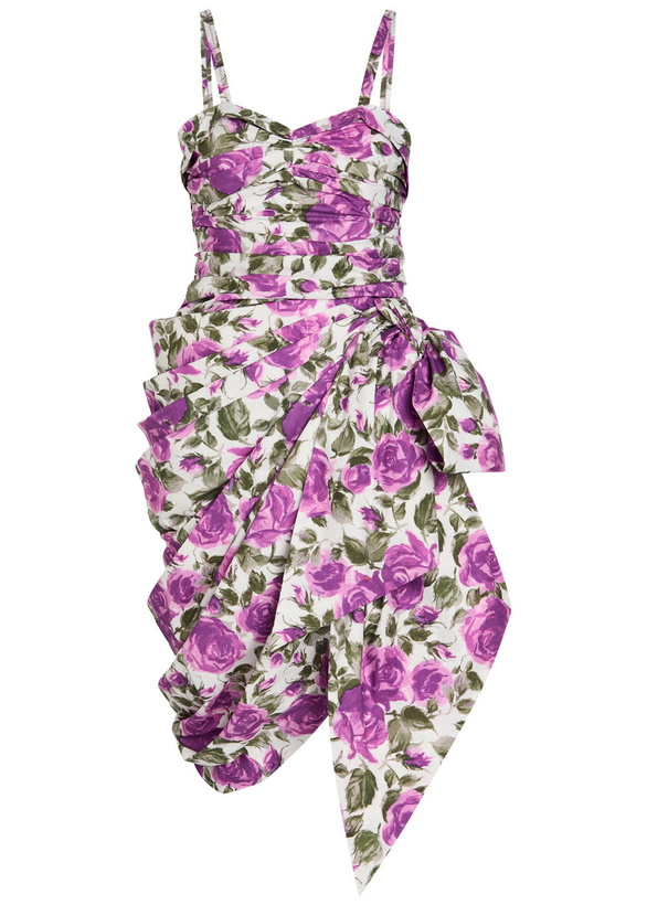 Chlo Pleated Silk Mini Dress Chloe