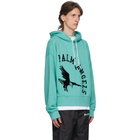 Palm Angels Blue College Eagle Hoodie