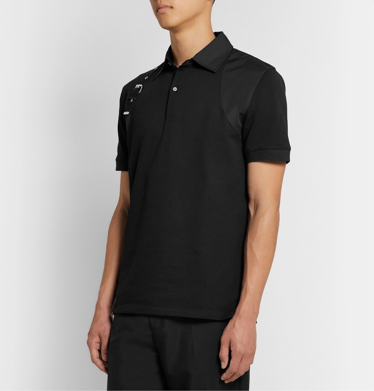 Men's Harness Shirt in Black | McQueen US