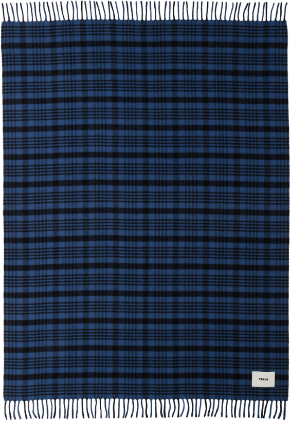 Photo: Tekla Navy Fringed Blanket