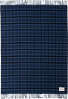 Tekla Navy Fringed Blanket