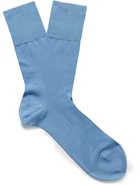 Falke - Tiago Fil d'Ecosse Cotton-Blend Socks - Blue