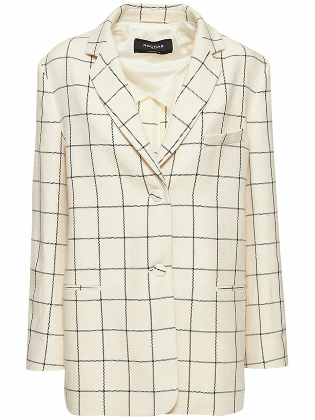 Photo: ROCHAS Macro Check Canvas Over Jacket