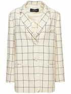 ROCHAS Macro Check Canvas Over Jacket