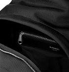 Burberry - Logo-Appliquéd Leather-Trimmed Shell Backpack - Black