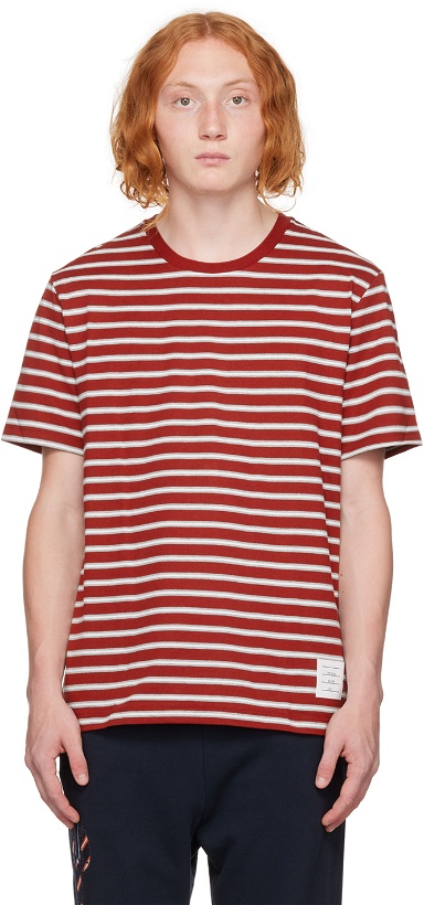 Photo: Thom Browne Red Striped T-Shirt