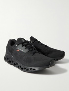 ON - Cloudstratus Rubber-Trimmed Mesh Running Sneakers - Black