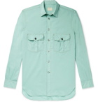 L.E.J - Garment-Dyed Cotton Shirt - Green