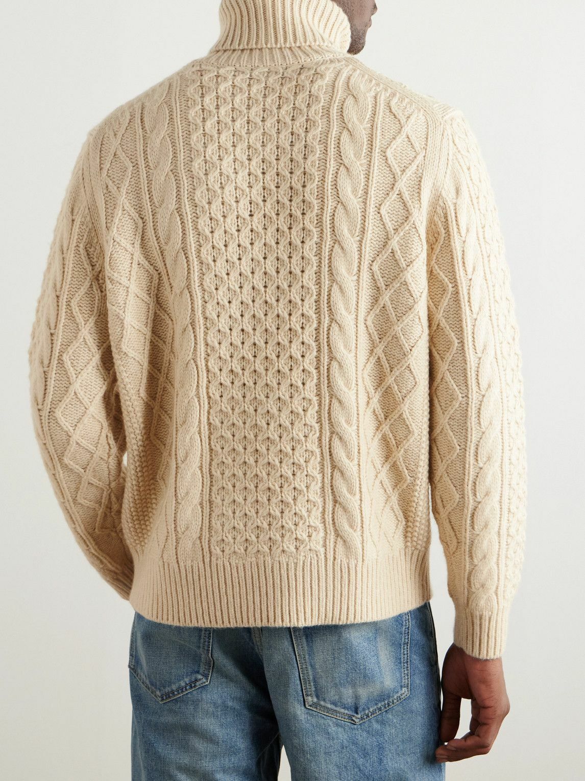 Nili Lotan - Cable-Knit Rollneck Sweater - Neutrals
