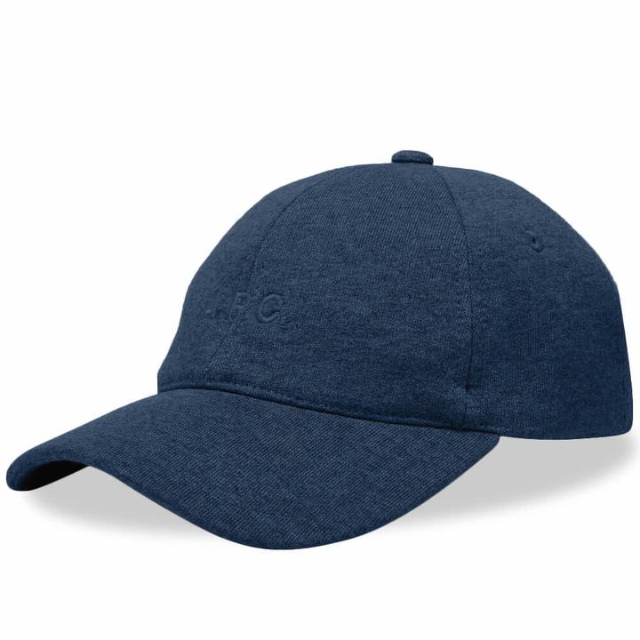 Photo: A.P.C. Men's Charlie Jersey Logo Cap in Navy