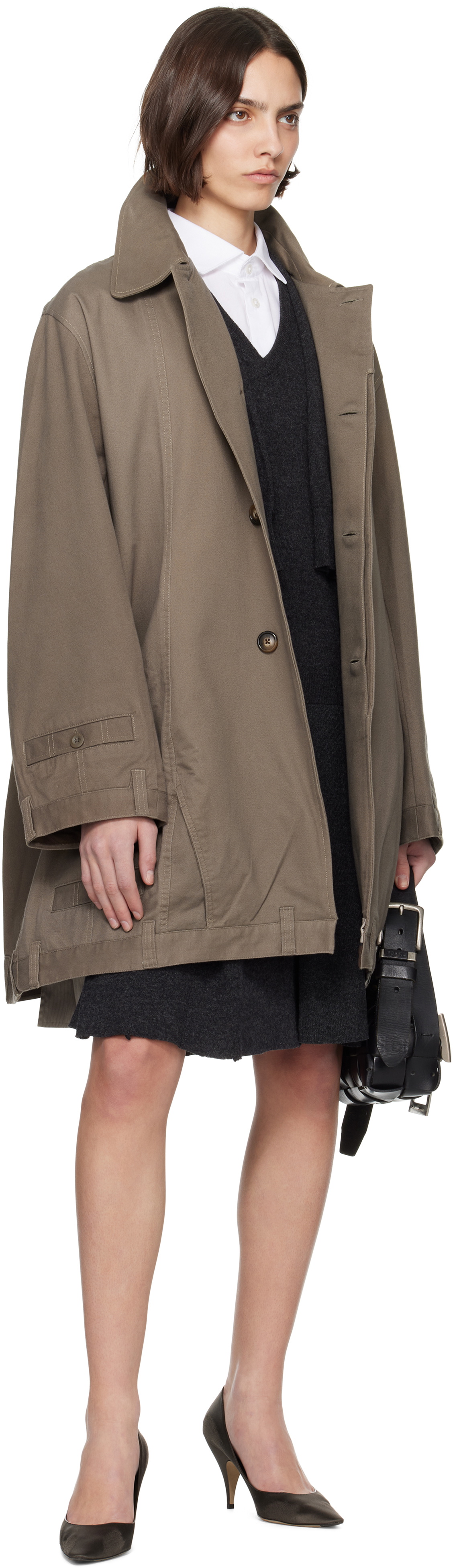 HODAKOVA Upside Down Chino Trench Coat