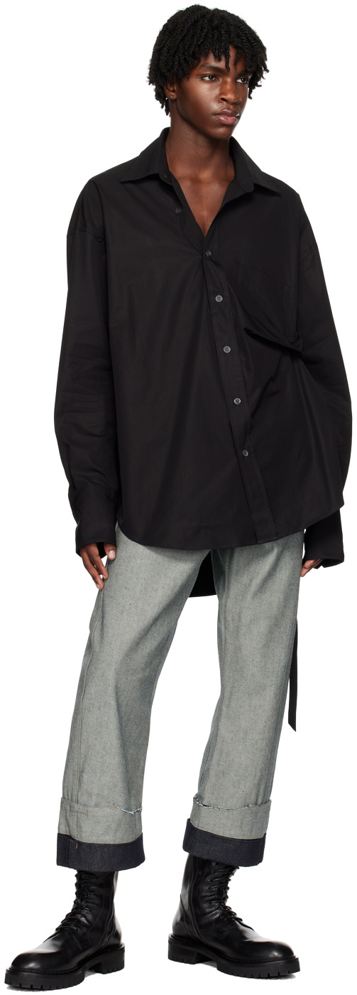 Marina Yee Black Maxi Fold Shirt