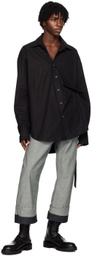 Marina Yee Black Maxi Fold Shirt