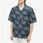 NN07 Men's Ole Printed Vacation Shirt in Navy Blue