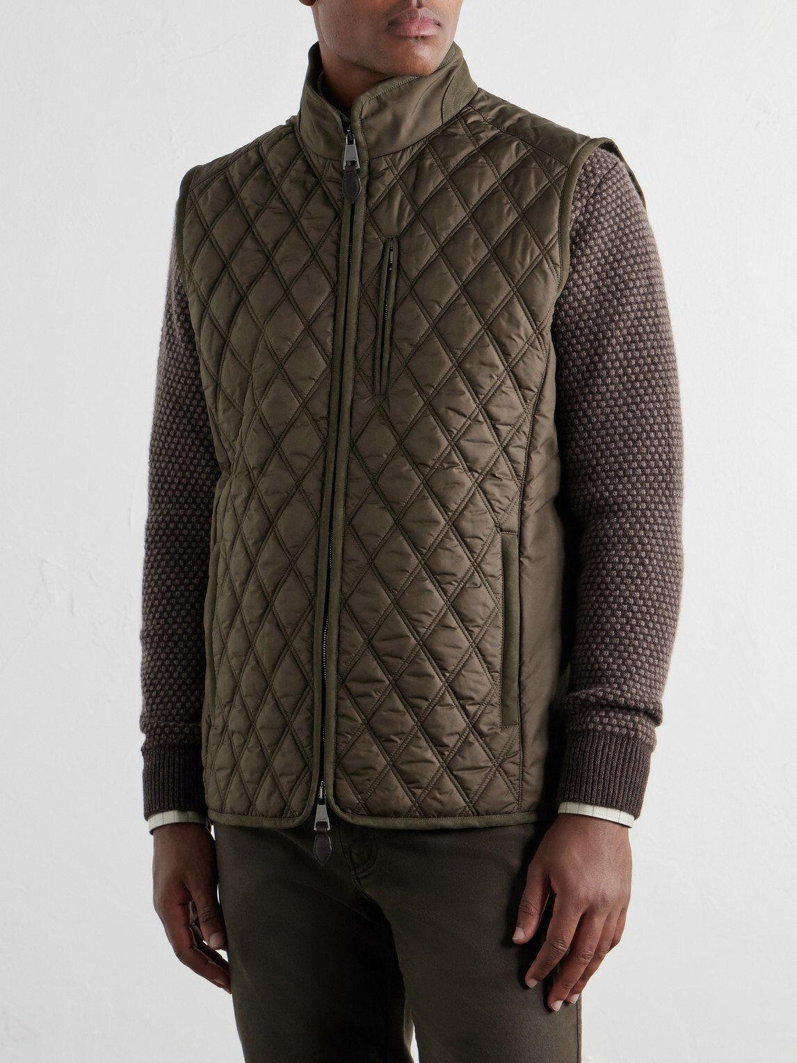 Purdey - Moorland Padded Quilted Shell Gilet - Green