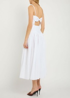 Gabriela Hearst Oriana Linen Midi Dress White