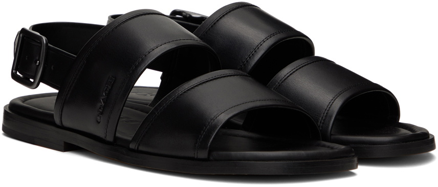 Coach 1941 Black Julian Two Strap Sandals