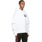 Dsquared2 White Flash Logo Layered Hoodie