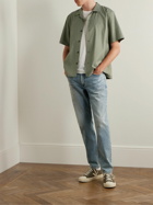 Rag & Bone - Avery Convetible-Collar Woven Shirt - Green