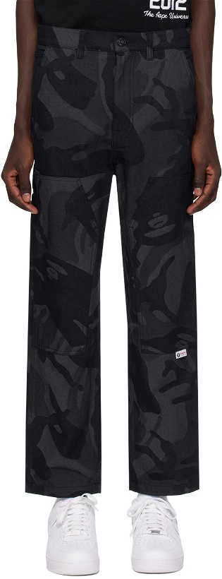 Photo: AAPE by A Bathing Ape Black & Gray Camouflage Trousers