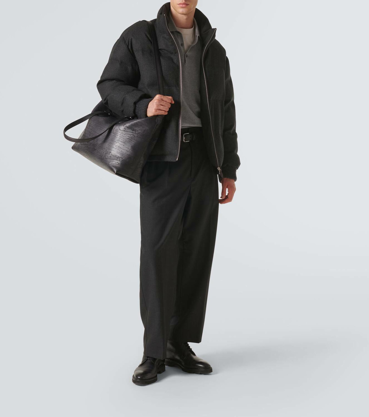 Berluti Late Hour Scritto leather tote bag