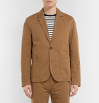 Mr P. - Tobacco Unstructured Garment-Dyed Cotton-Twill Blazer - Men - Brown