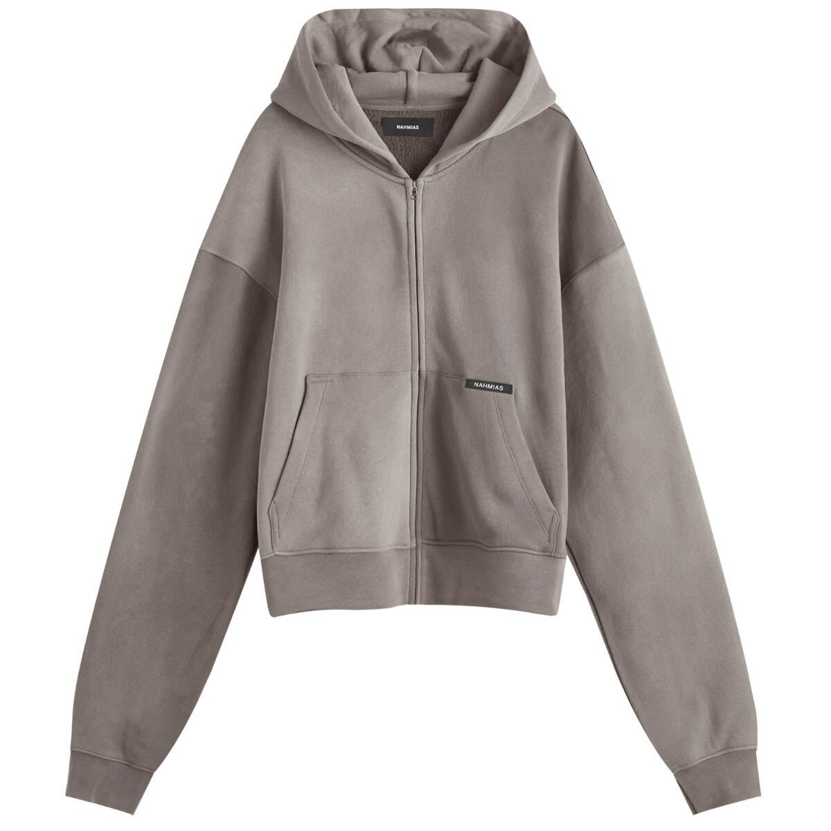 Nahmias Men's Classic Zip-Up Hoodie in Vintage Bark