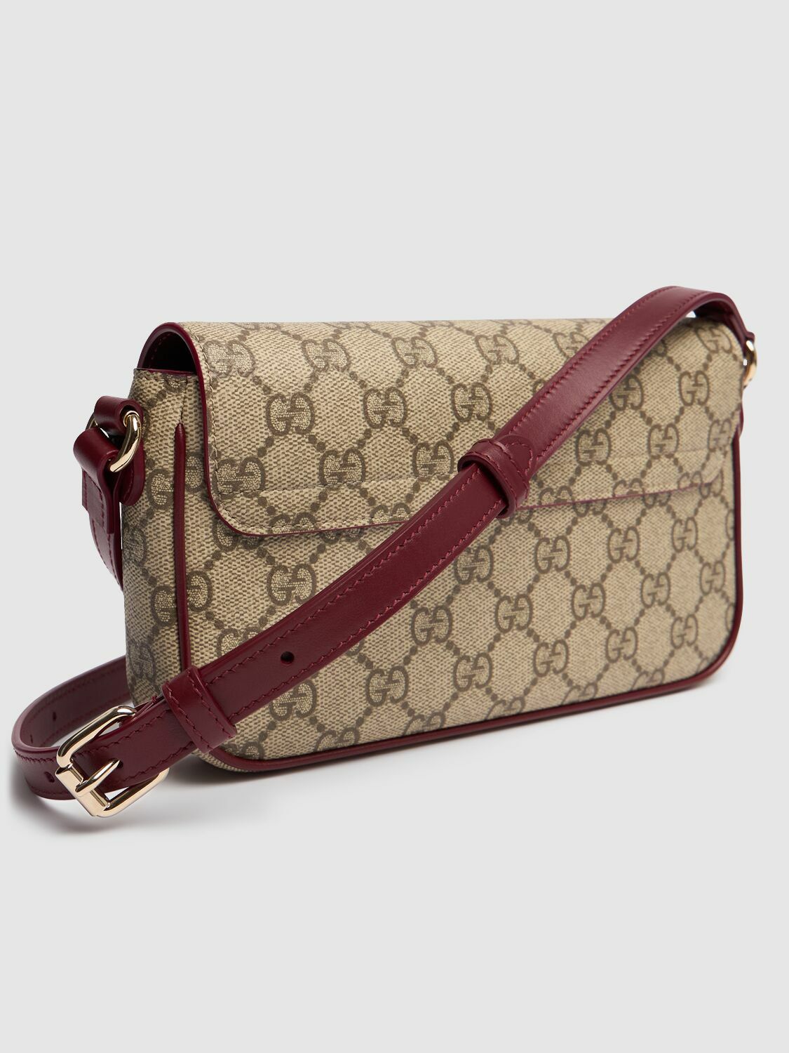 新品タグあり　GUCCI サバト　キャットディテール GGミニショルダーバッグ GUCCI Mini Gg Canvas Bag with Cat Detail Gucci