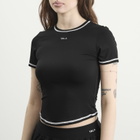TALA Women's Ultralite Active Contrast Stitch T-Shirt in Shadow Black