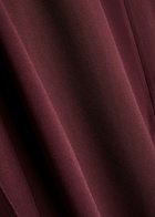 Solace London Irina Draped Crepe Maxi Dress Aubergine