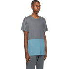 Frenckenberger SSENSE Exclusive Grey and Blue Bicolor T-Shirt